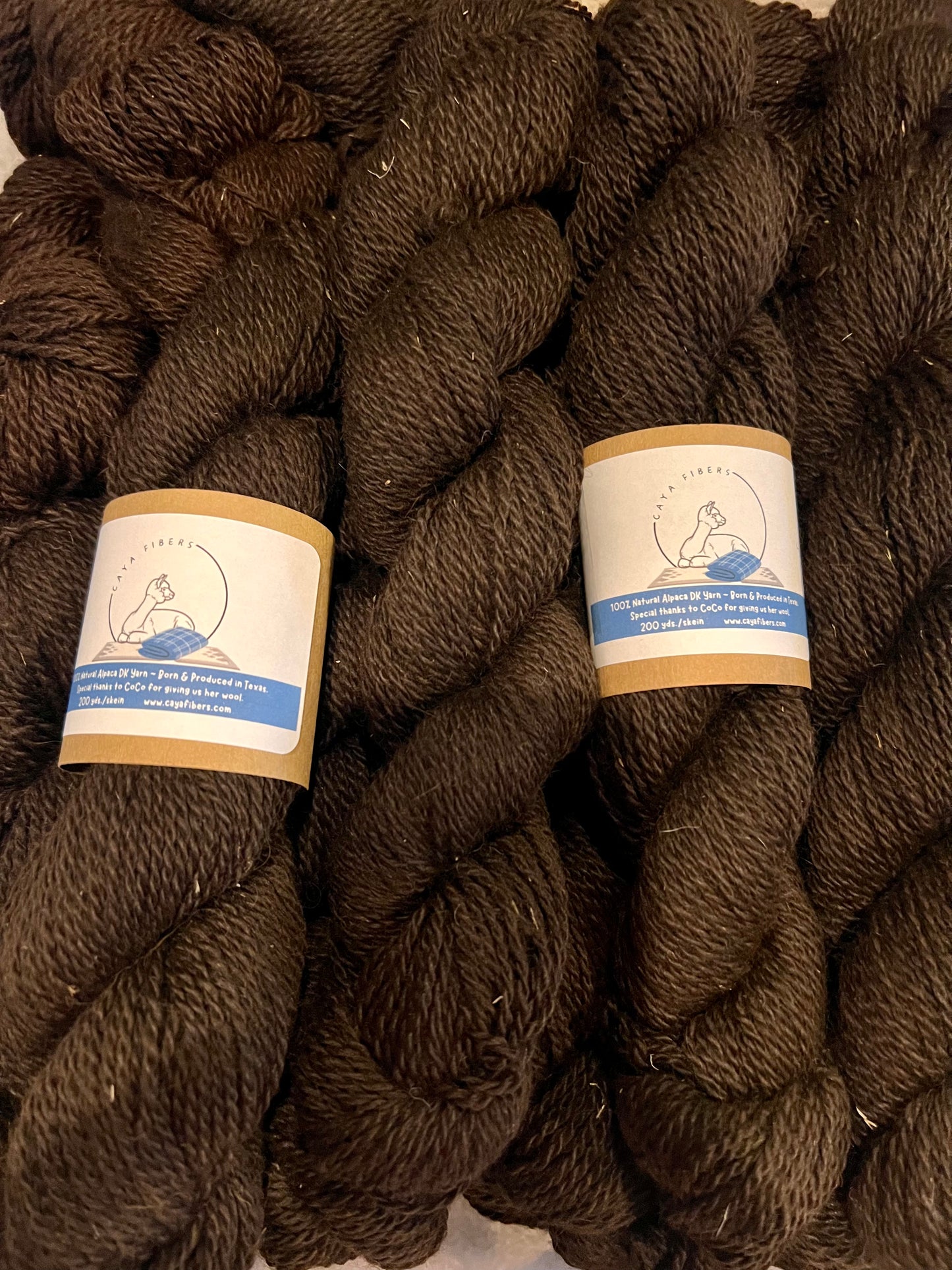 Alpaca DK Yarn: 100% Natural Dark Brown