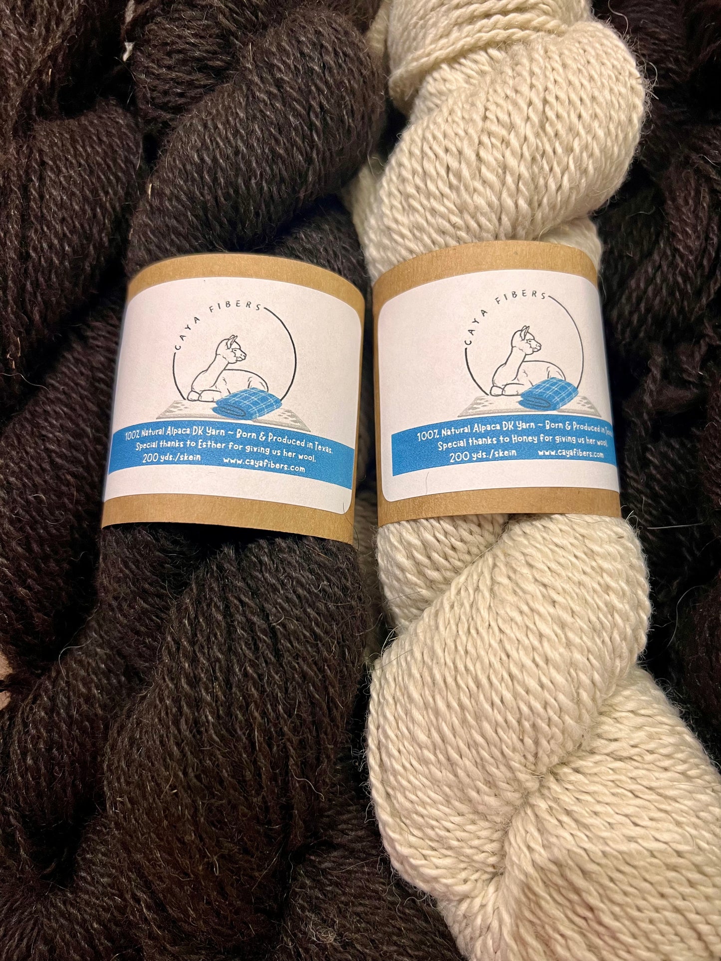 Alpaca DK Yarn: 100% Natural Black