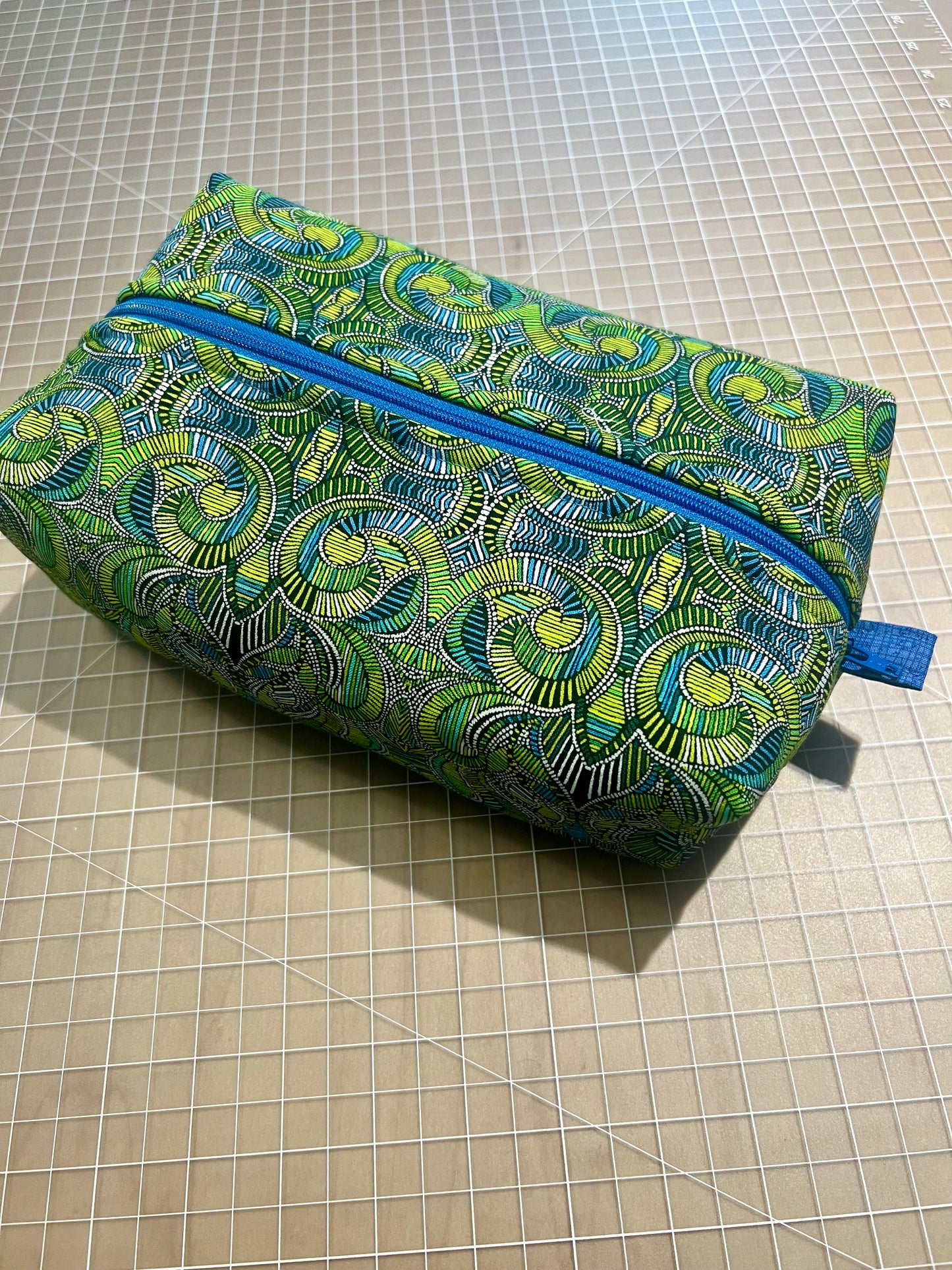 Handmade Bodobo Zipper Bag; Approximately 10 x 5 x 4"