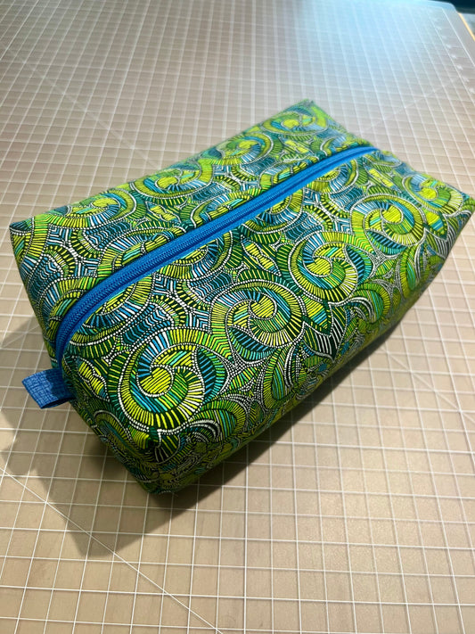 Handmade Bodobo Zipper Bag; Approximately 10 x 5 x 4"