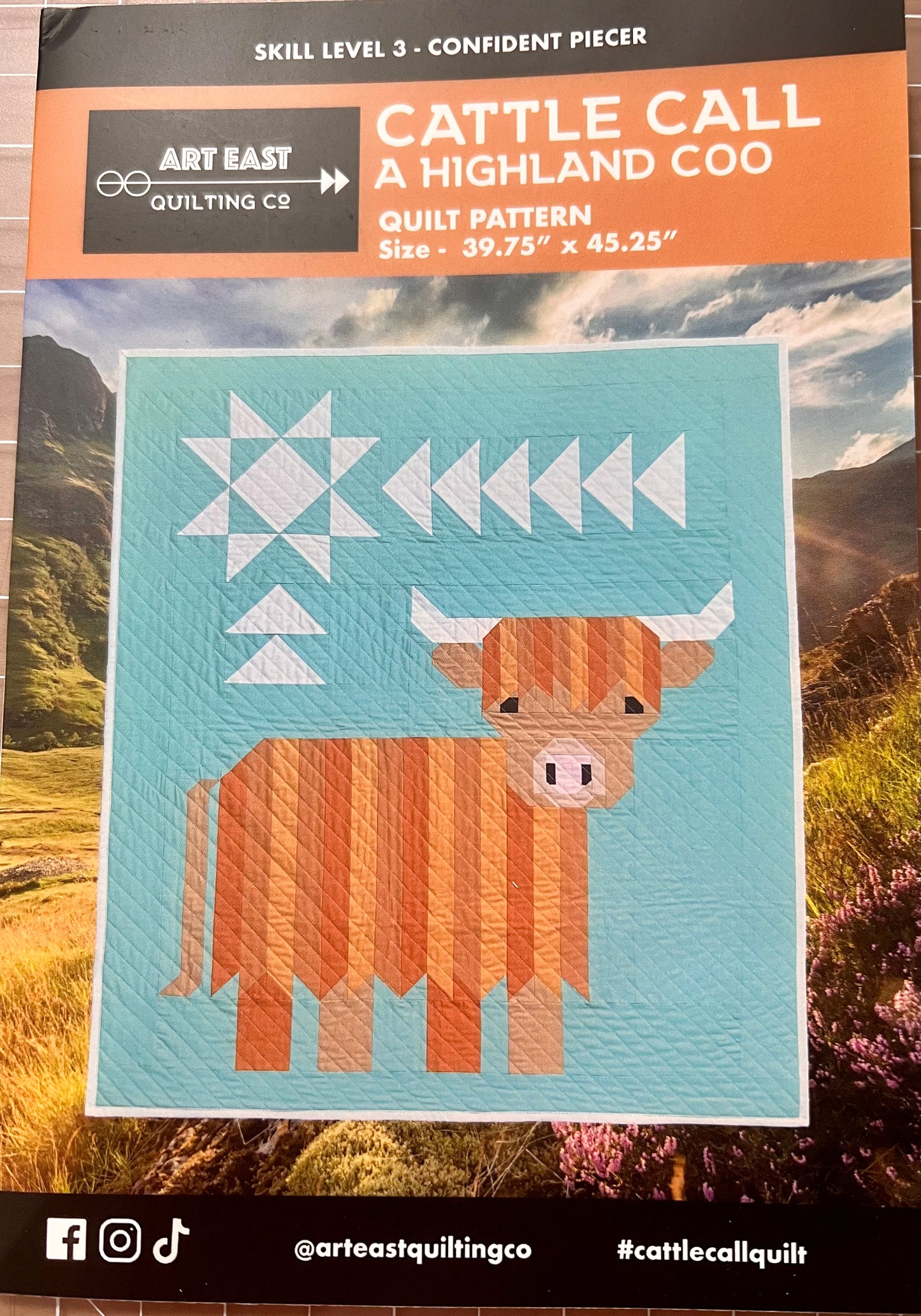 Cattle Call: A Highland Coo Quilt Pattern by Art East Quilting Co.