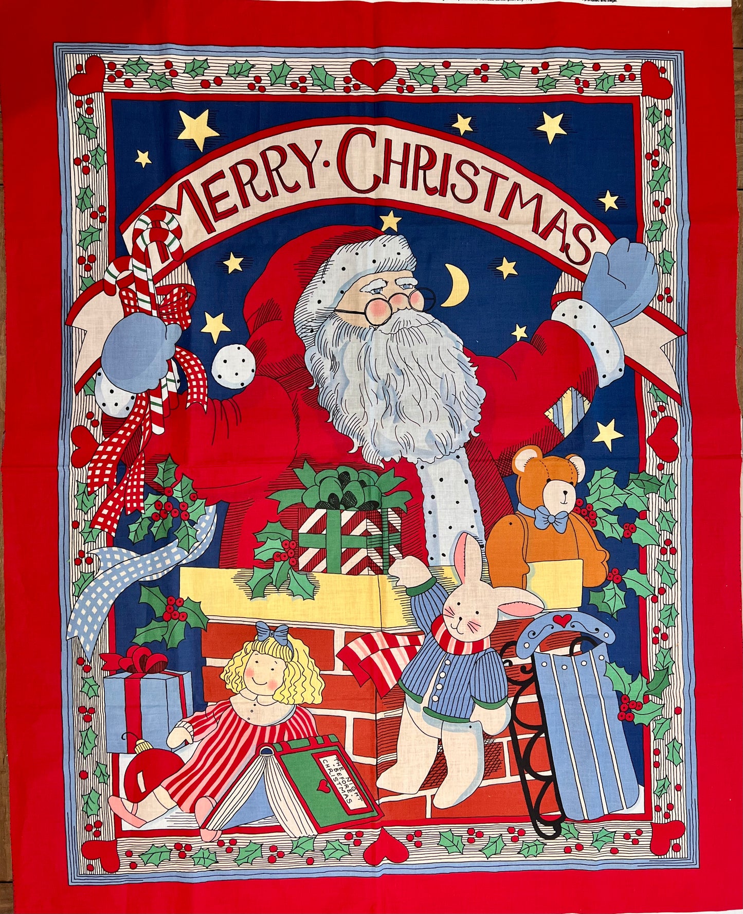 Bargain Bin Fabric: Christmas Panel 1994- 36"x43"- PS