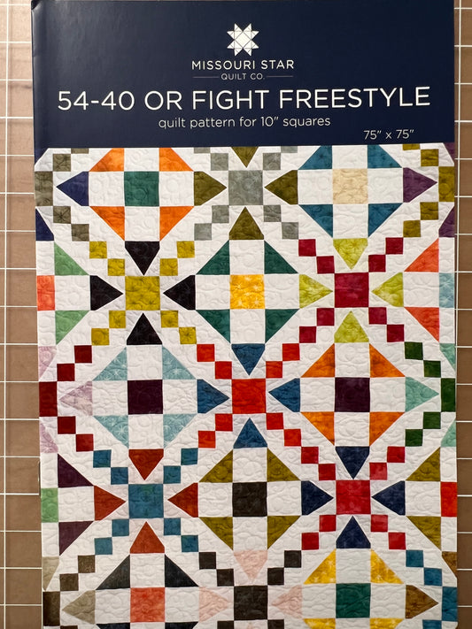 54-40 or Fight Freestyle Quilt Pattern