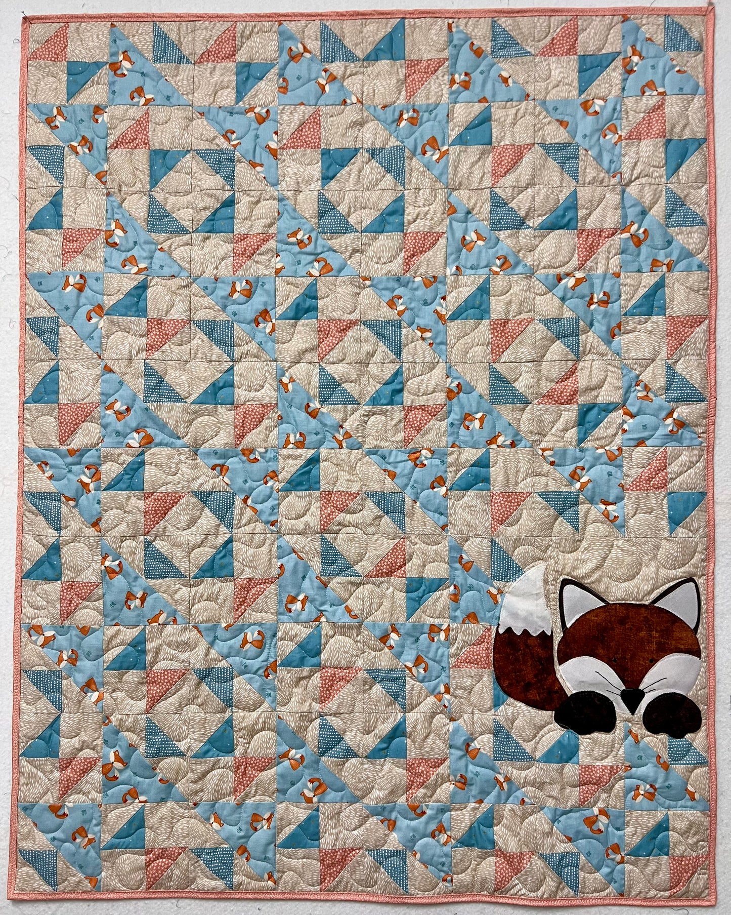 Little Fox Quilt: Handmade 41" x 51"