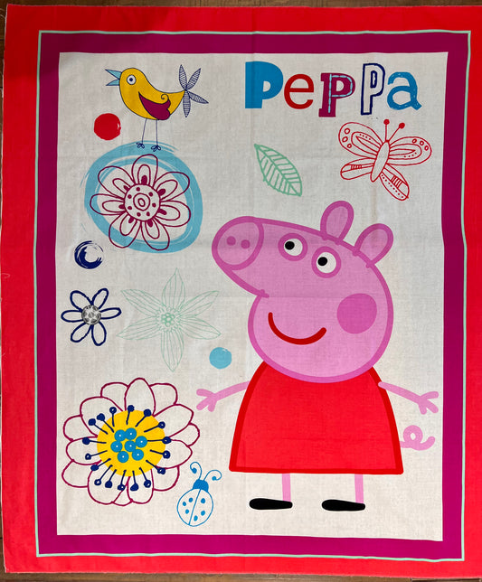 Bargain Bin Fabric: Peppa Pig Panel- 36"x43"- PS