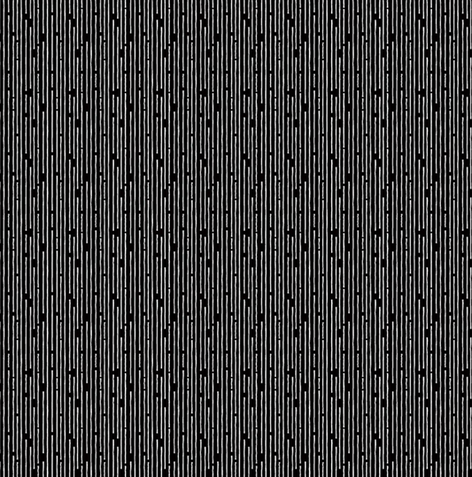 Paintbrush Studios Fabric- Line Up/ White on Black ; 44/45" wide